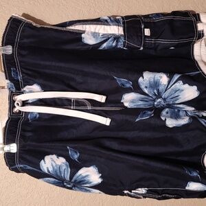 Men's 3X Flower Swim Trunks